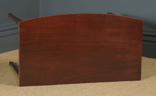 fig 2. Antique English Georgian Regency Mahogany Inlaid Bow Front Side Table (Circa 1820)