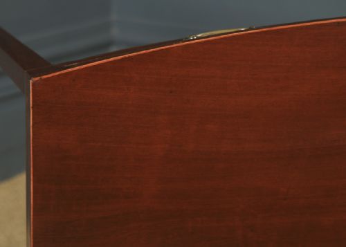 fig 3. Antique English Georgian Regency Mahogany Inlaid Bow Front Side Table (Circa 1820)
