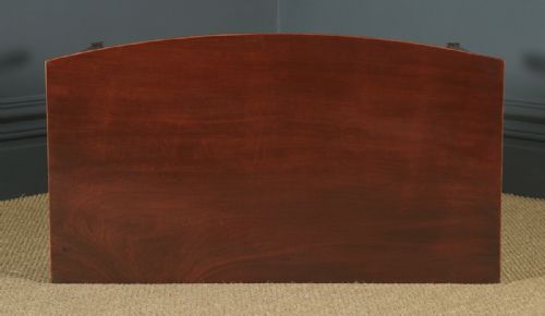 fig 4. Antique English Georgian Regency Mahogany Inlaid Bow Front Side Table (Circa 1820)
