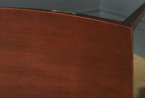 fig 5. Antique English Georgian Regency Mahogany Inlaid Bow Front Side Table (Circa 1820)