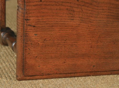 fig 5. Antique English Pair of 17th Century Style Solid Oak Joint Stools (Circa 1920)