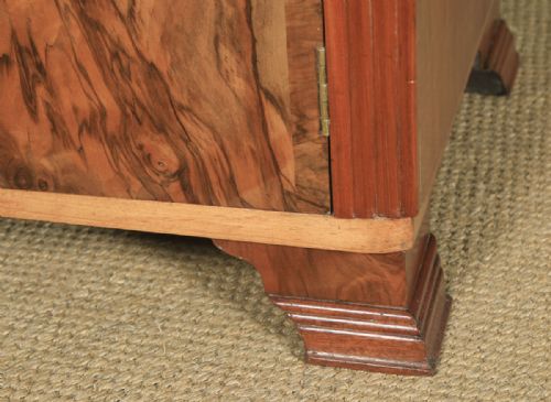 fig 6. Antique English Art Deco Figured Walnut Inlaid Two Door Wardrobe (Circa 1930)