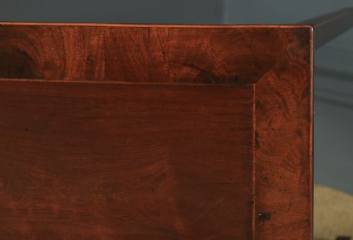 fig 6. Antique English Georgian Flame Mahogany Occasional Side Hall Writing Table (Circa 1780)