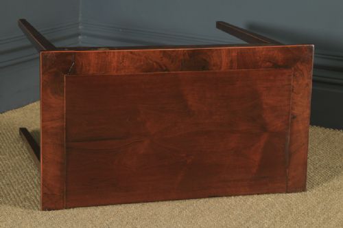 fig 3. Antique English Georgian Flame Mahogany Occasional Side Hall Writing Table (Circa 1780)