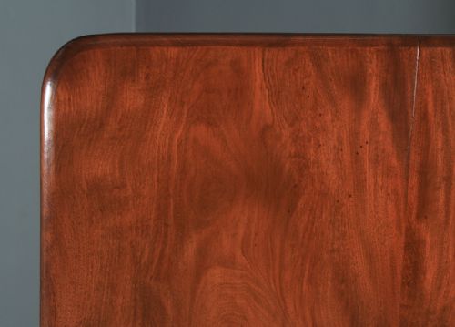 fig 4. Antique English Georgian Regency Figured Mahogany Tilt Top Breakfast Pedestal Dining Table (Circa 1820)