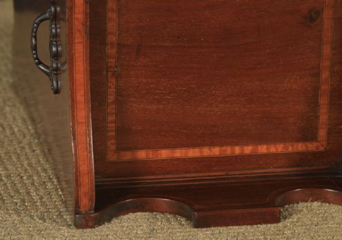 fig 5. Antique English Edwardian Inlaid Mahogany Purdonium Coal Scuttle Bin (Circa 1910)
