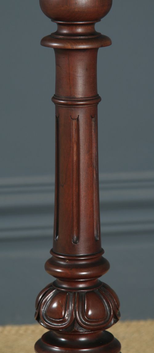 fig 7. Antique English Victorian Mahogany Adjustable Barbers Shaving Stand & Vanity Mirror (Circa 1860)