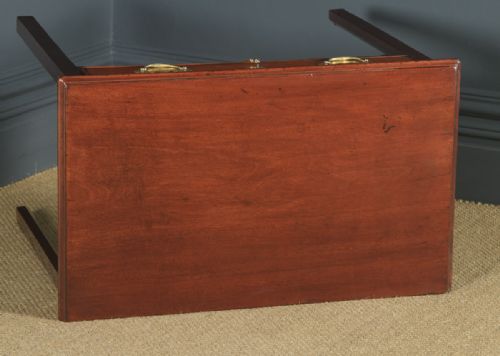 fig 4. Antique English Georgian Mahogany Occasional Hall Writing Lowboy Side Table (Circa 1780)