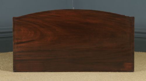 fig 6. Antique English Edwardian Georgian Style Flame Mahogany Bow Front Ladies Writing Table (Circa 1910)