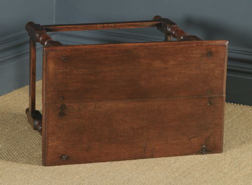 fig 3. Antique English Late 17th Century Oak Occasional Hall Writing Lowboy Side Table (Circa 1680)