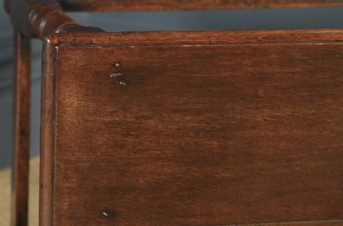 fig 4. Antique English Late 17th Century Oak Occasional Hall Writing Lowboy Side Table (Circa 1680)