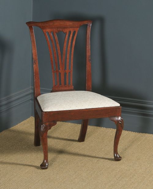 Antique English Georgian Chippendale Mahogany Gentleman's Dining Chair (Circa 1780)