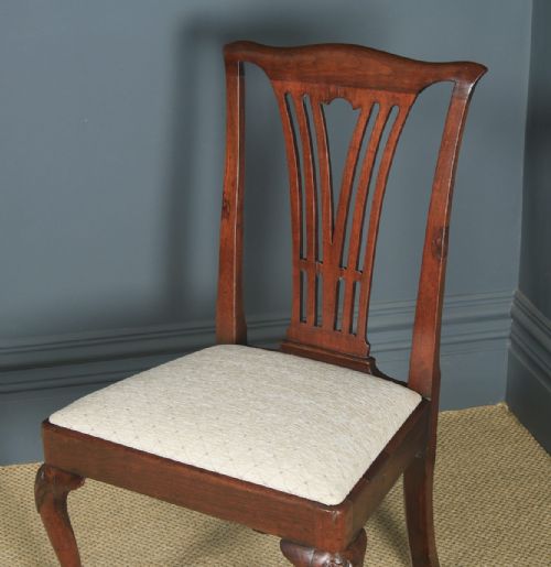 fig 2. Antique English Georgian Chippendale Mahogany Gentleman's Dining Chair (Circa 1780)