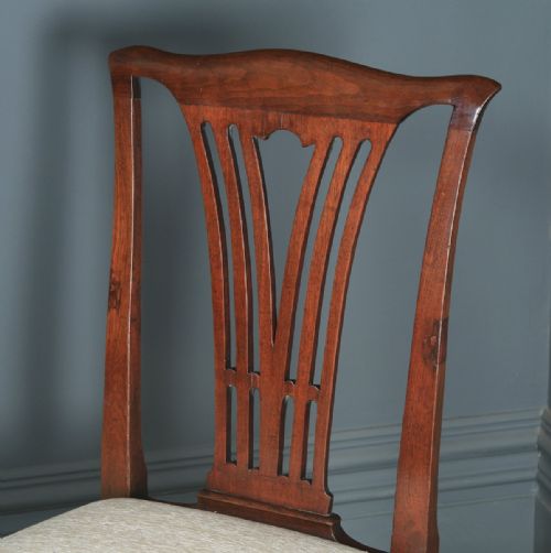 fig 4. Antique English Georgian Chippendale Mahogany Gentleman's Dining Chair (Circa 1780)