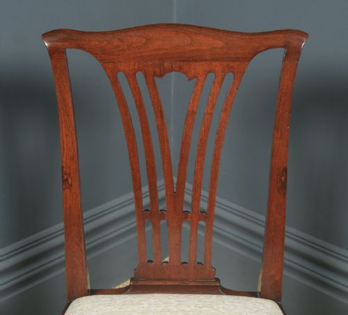 fig 5. Antique English Georgian Chippendale Mahogany Gentleman's Dining Chair (Circa 1780)