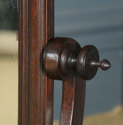 ANTIQUE ANGLOINDIAN COLONIAL VICTORIAN TEAK DRESSING TABLE MIRROR CIRCA 1870 - ADDITIONAL PHOTO 12