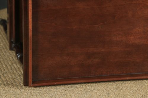 fig 5. Antique English Edwardian Regency Style Flame Mahogany Serving Trolley Table (Circa 1910)