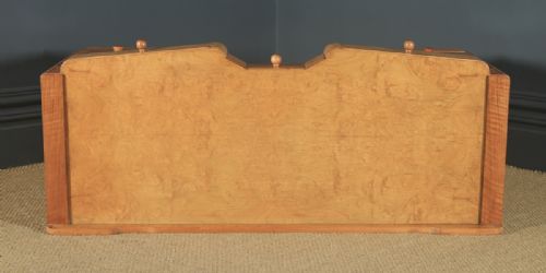 fig 5. Antique English Art Deco Burr & Figured Walnut Office Pedestal Desk (Circa 1940)