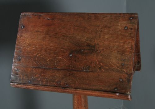 fig 4. Antique English Georgian Oak Country Duet Music & Book Stand Lectern (Circa 1790)