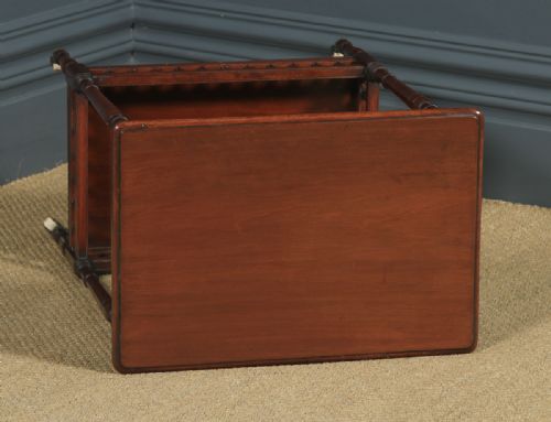 fig 3. Antique English Victorian Mahogany Occasional Two-Tier Side Table (Circa 1890)