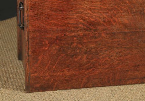fig 5. Antique English Georgian Oak & Elm Trunk Chest Box Coffee Table (Circa 1810)
