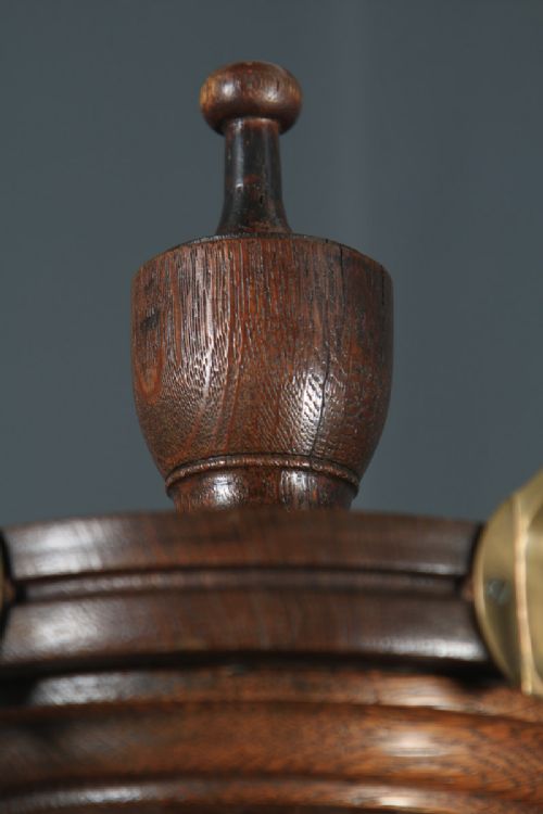 fig 3. Antique George V Oak & Brass Arts & Crafts Revolving Coat, Hat, Stick & Umbrella Hall Stand (Circa 1920)