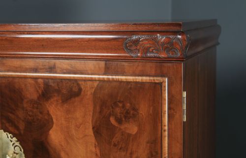 fig 4. Antique English Queen Anne Style Figured Walnut Tallboy Linen Press Chest of Drawers by Waring & Gillow (Circa 1930)