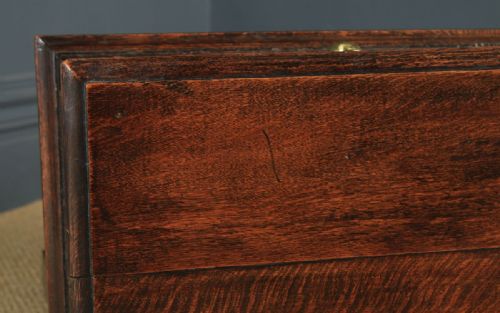 fig 4. Antique English Victorian Jacobean Style Oak Geometric Dresser Base Sideboard (Circa 1870)