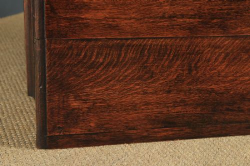 fig 5. Antique English Victorian Jacobean Style Oak Geometric Dresser Base Sideboard (Circa 1870)
