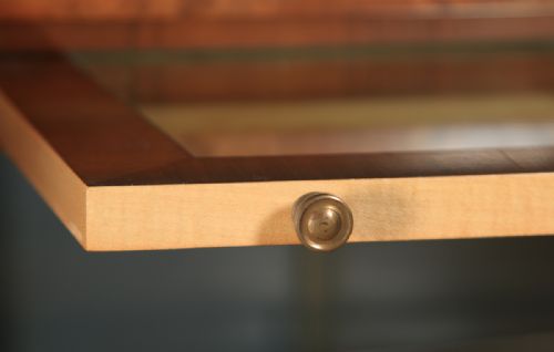 fig 8. Antique English Art Deco Burr Walnut Folding Cocktail Bar Drinks Bow Front Cabinet (Circa 1930)