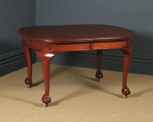 fig 1. Antique English Victorian Mahogany Extending Eight Seat 8ft Dining Table by Ashton Leach & Cumberbirch (Circa 1890)
