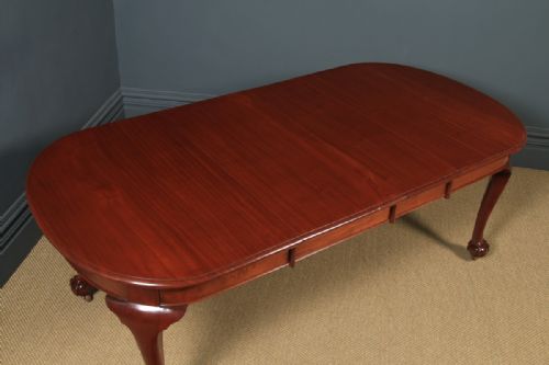 fig 3. Antique English Victorian Mahogany Extending Eight Seat 8ft Dining Table by Ashton Leach & Cumberbirch (Circa 1890)