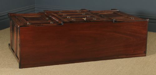fig 4. Antique Welsh Anglesey Breakfront Georgian Oak, Mahogany & Fruitwood Side board Dresser Base (Circa 1820)
