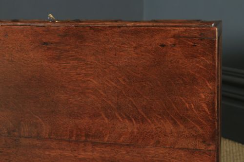 fig 6. Antique English 17th Century William & Mary Oak Geometric Two Part Chest of Drawers (Circa 1690)