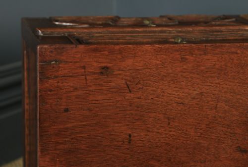 fig 3. Antique English 17th Century William & Mary Oak Geometric Two Part Chest of Drawers (Circa 1690)