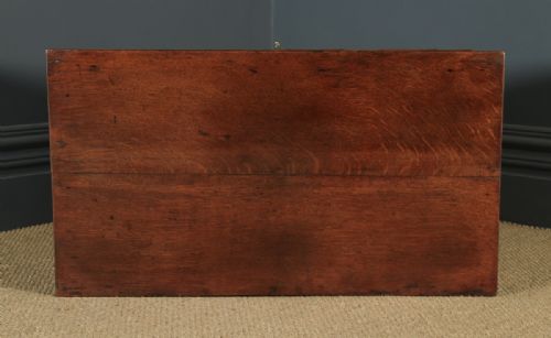 fig 5. Antique English 17th Century William & Mary Oak Geometric Two Part Chest of Drawers (Circa 1690)