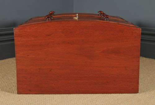 fig 4. Small Antique English Georgian Regency Mahogany Bow Front Chest of Drawers (Circa 1820)
