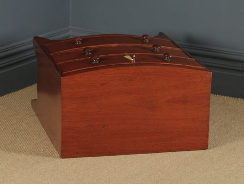 fig 2. Small Antique English Georgian Regency Mahogany Bow Front Chest of Drawers (Circa 1820)
