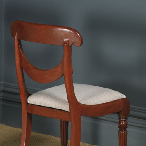 fig 8. Antique English Georgian Regency Set of Three 3 Mahogany Trafalgar Dining Chairs (Circa 1820)