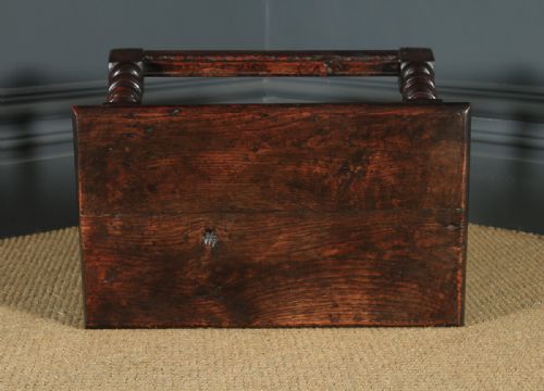 fig 6. Antique English Carolean Style Oak Joint Stool (Circa 1780 - 1800)