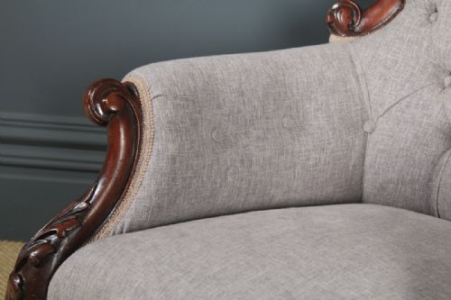 fig 8. Antique English Victorian Mahogany Gentlemen’s Spoon Back Armchair (Circa 1850)