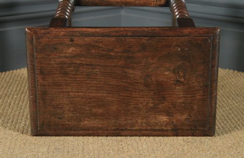 fig 6. Antique English 17th Style Oak Joint Stool (Circa 1910)