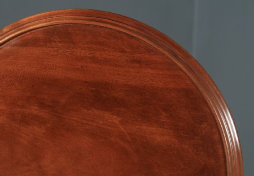 fig 5. Small Antique English Victorian Mahogany Tripod Circular Pedestal Wine Table (Circa 1850)