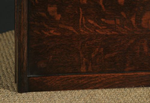 fig 3. Antique English George V Globe Wernicke Oak Four Tier Glazed Waterfall Bookcase (Circa 1920)