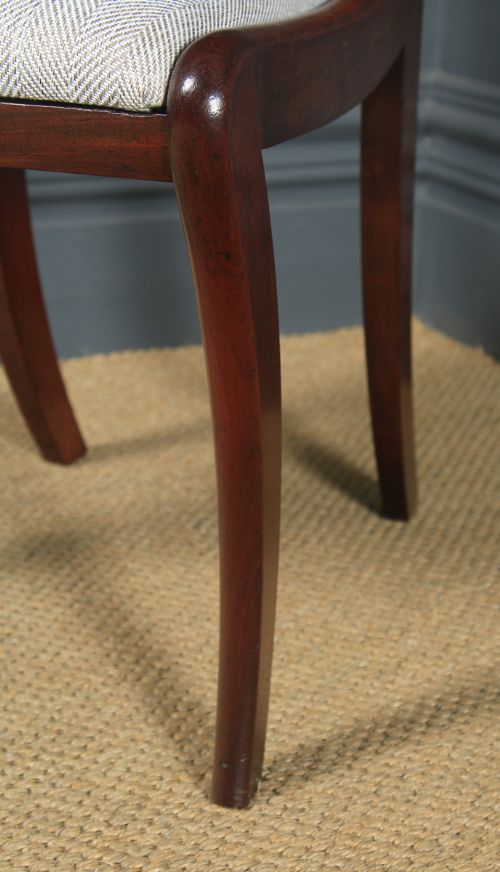 fig 7. Antique English Georgian Regency Single One Mahogany Rope Twist Dining Chair (Circa 1820)