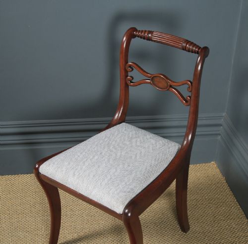 fig 2. Antique English Georgian Regency Single One Mahogany Rope Twist Dining Chair (Circa 1820)