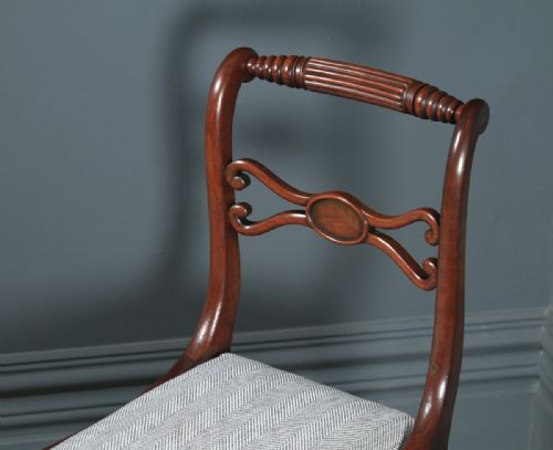 fig 3. Antique English Georgian Regency Single One Mahogany Rope Twist Dining Chair (Circa 1820)
