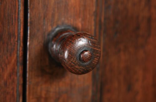 fig 4. Antique Welsh 18th Century Georgian Oak Livery Press Housekeepers Cupboard (Circa 1780)