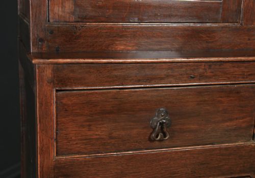fig 6. Antique Welsh 18th Century Georgian Oak Livery Press Housekeepers Cupboard (Circa 1780)