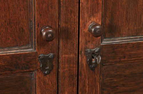 fig 8. Antique Welsh 18th Century Georgian Oak Livery Press Housekeepers Cupboard (Circa 1780)